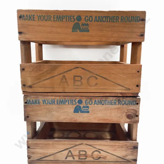Two Vintage Wooden Crates