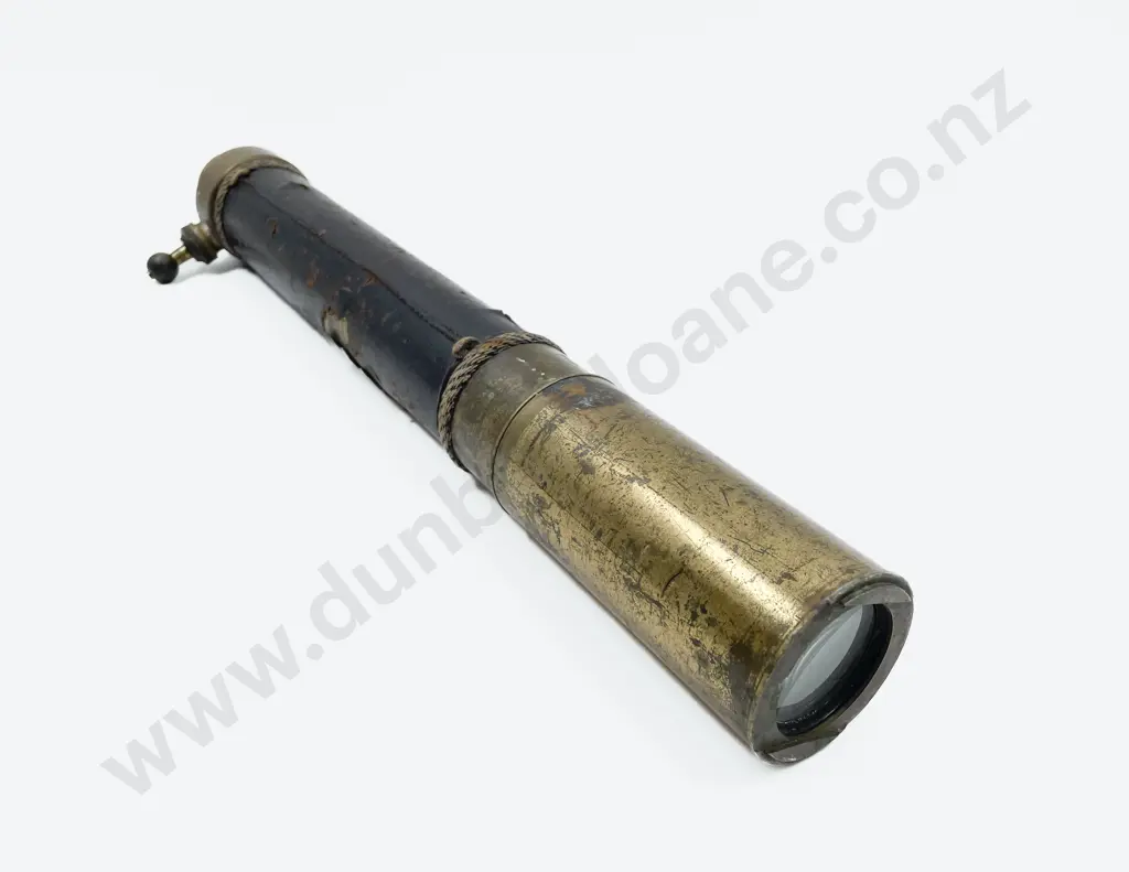 Vintage Brass Single Drawer Naval Telescope Image 1++