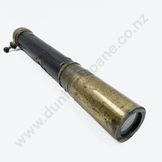 Vintage Brass Single Drawer Naval Telescope