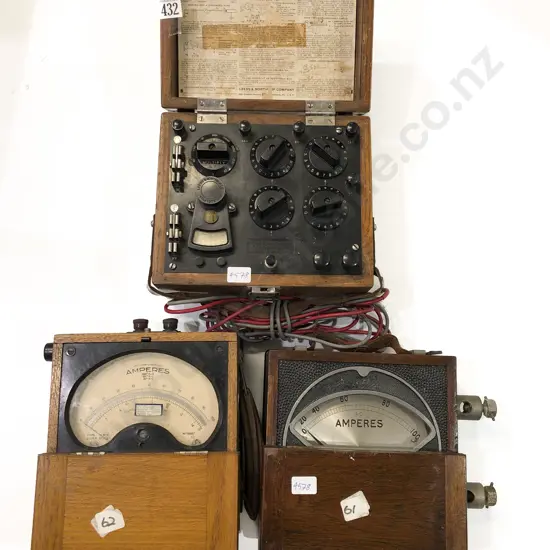 Two Vintage AMP Meters & Other