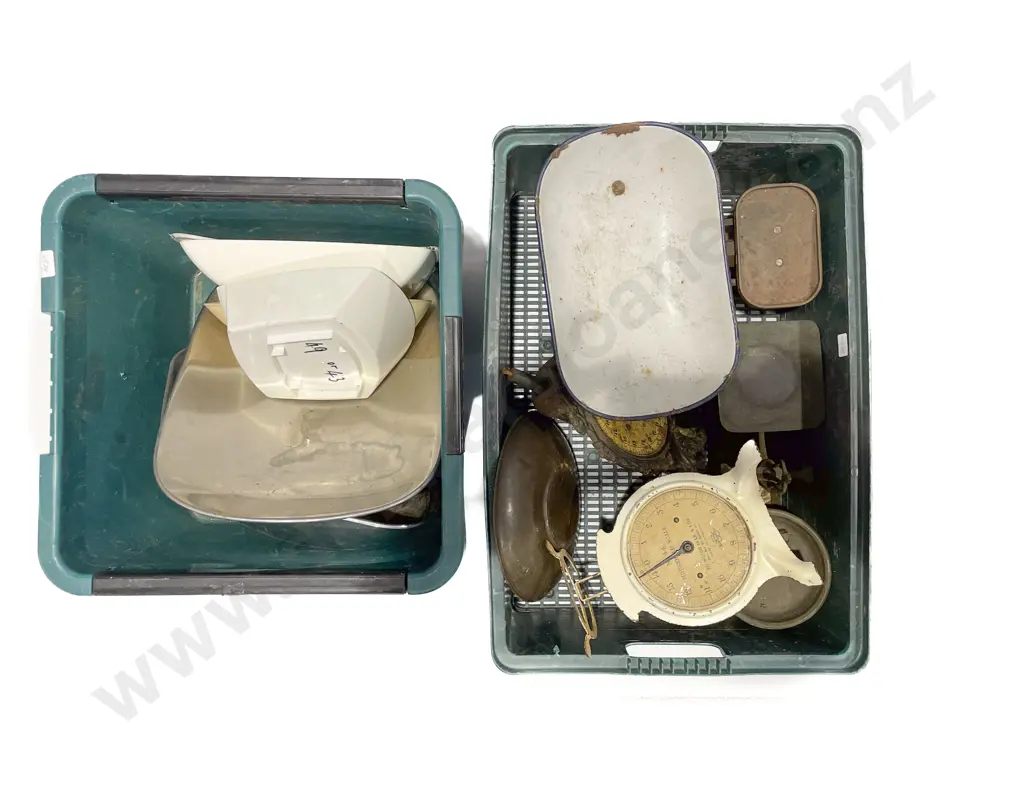 Two Boxes of Assorted Vintage Scales etc Image 1++