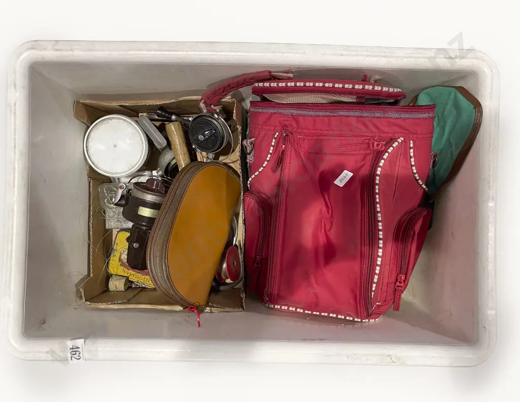 Box of Assorted Vintage Fishing Gear Image 1++