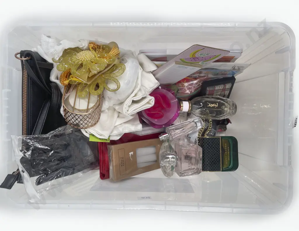 Box of Assorted including Perfumes Ladies Bags etc Image 1++