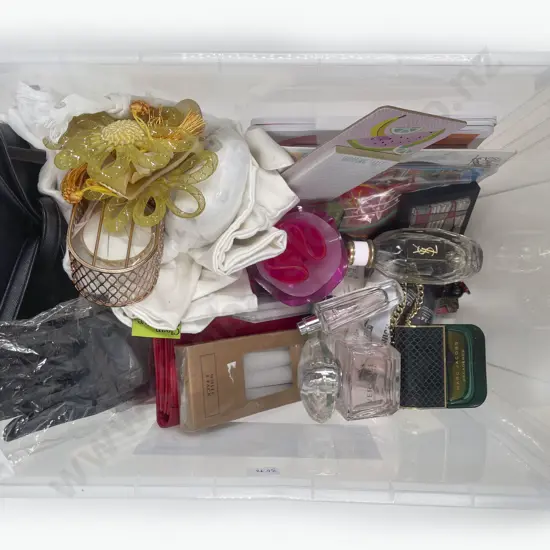 Box of Assorted including Perfumes Ladies Bags etc