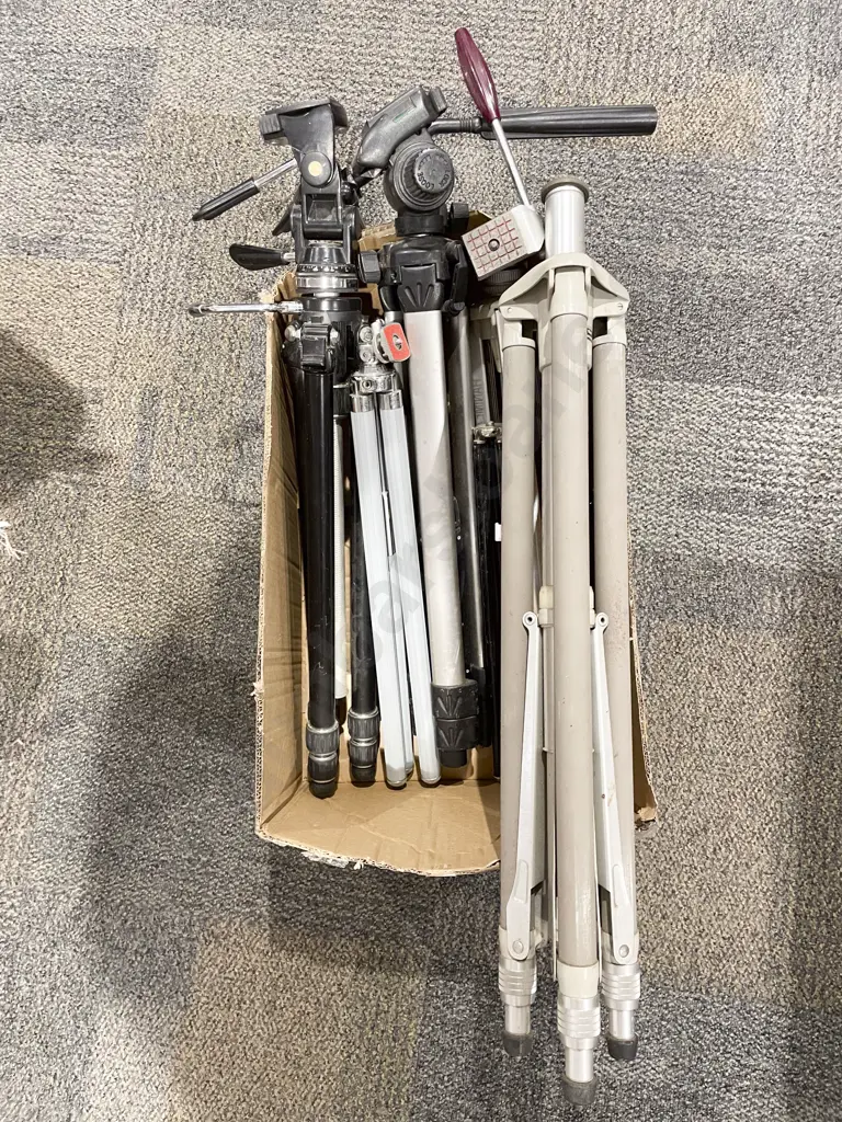 Box of Assorted Tripods Image 1++