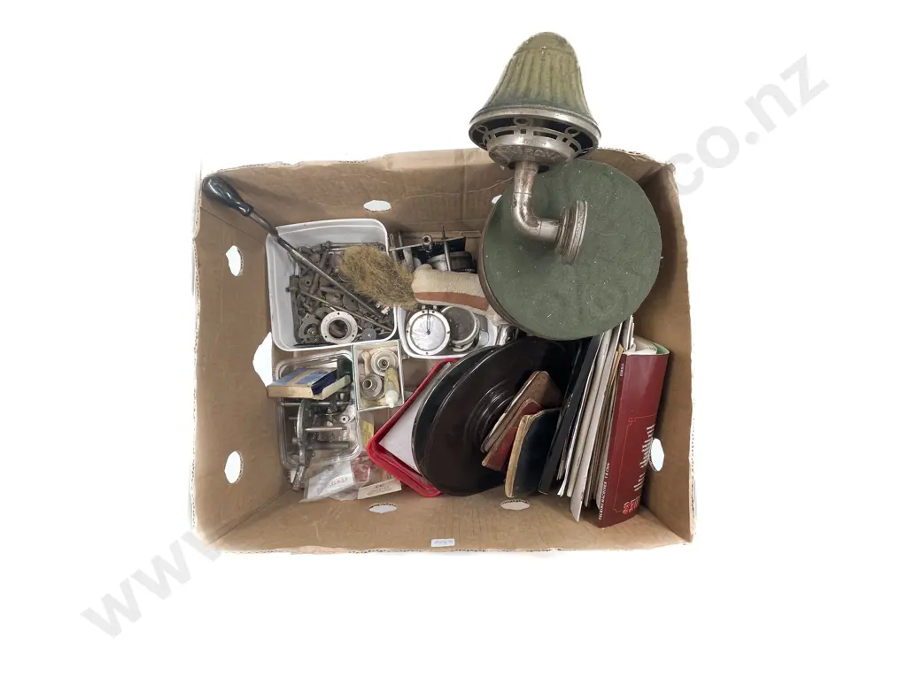 Box of Assorted including Gramophone Parts etc Image 1++