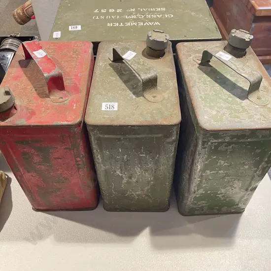 Three Vintage Jerry Cans