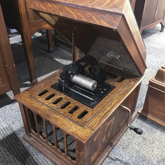 Edison Oak Cased Phonograph