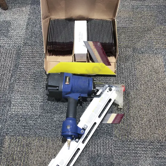 Campbell Hausfeld Nail Gun together with Box of Assorted Nails