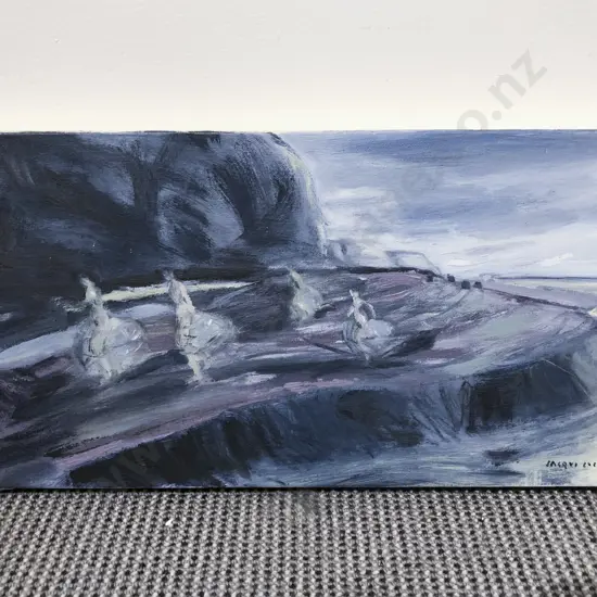 Jacqui Colley Pencarrow Series "Run" - Oil on Canvas