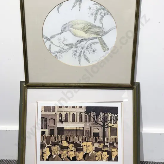 Yvonne Chadderlor Bird Study together with John Brack Print