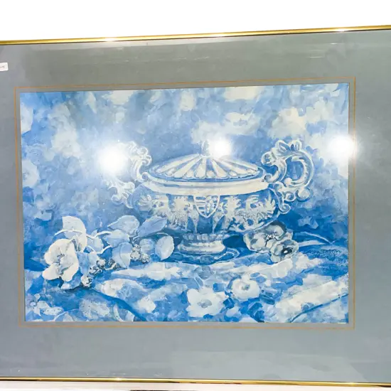 Two Brass Framed Decorative Prints