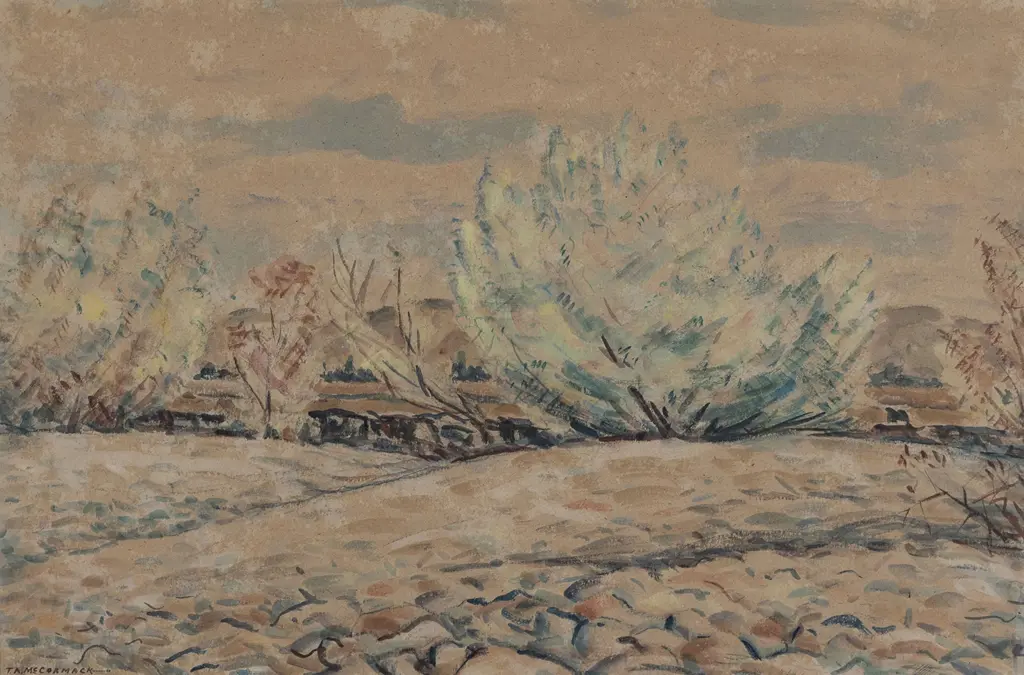 T A McCormack (1883 - 1973) - Riverbed & Willows Image 1++