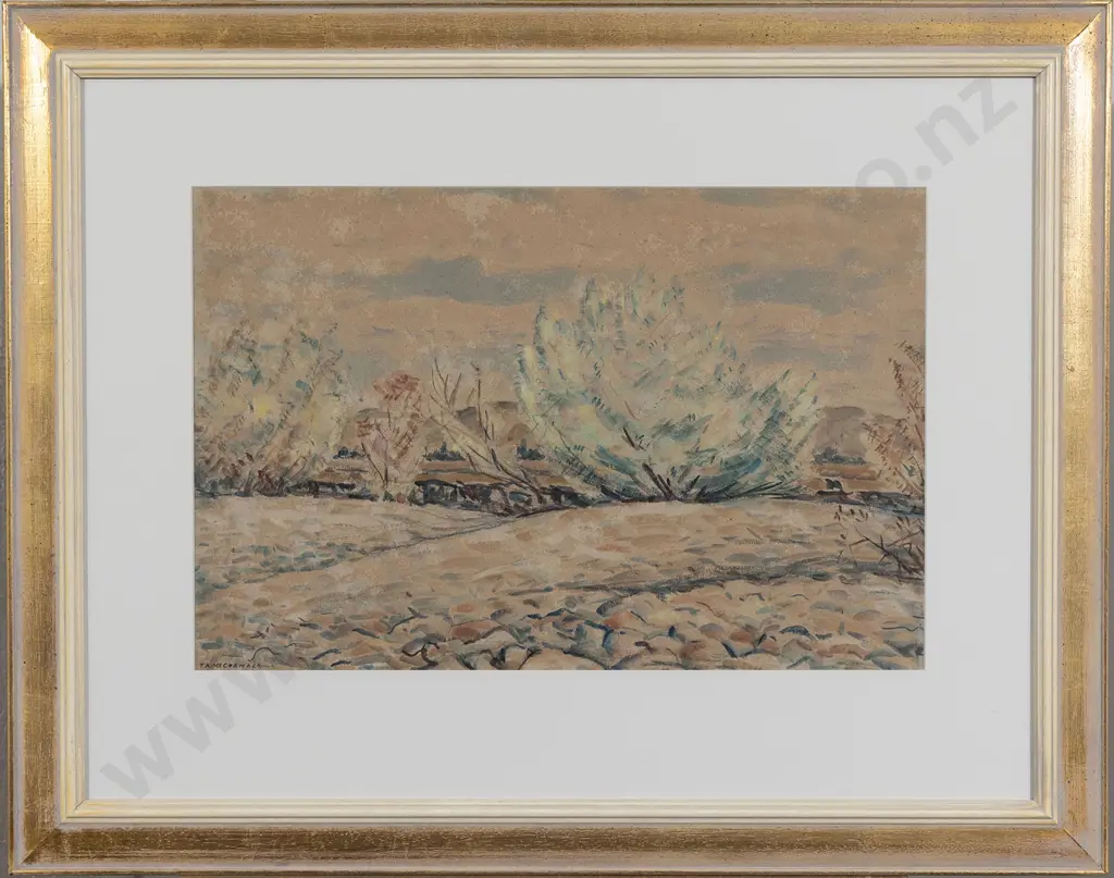 T A McCormack (1883 - 1973) - Riverbed & Willows Image 1++