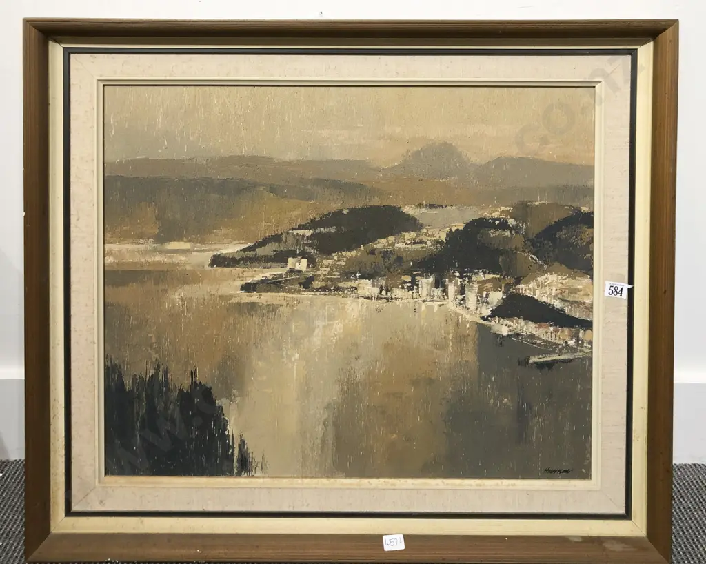 Harrison Coastal Wellington Scene - Textured Oil on Board Image 1++