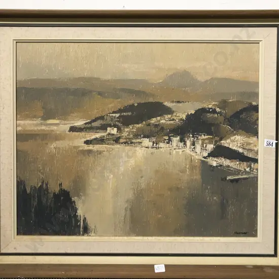 Harrison Coastal Wellington Scene - Textured Oil on Board