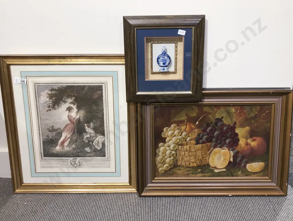 Coloured French Book Plate together with Still Print & Other Image 1++