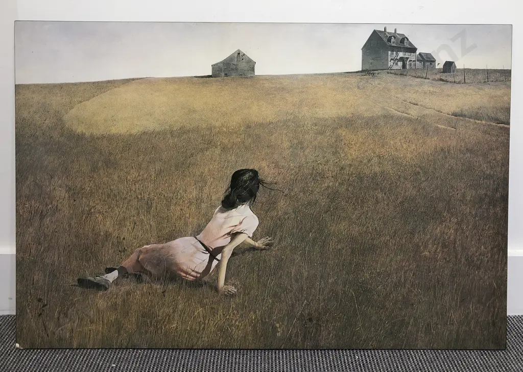 Andrew Wyeth "Christina's World" Print on Board Image 1++