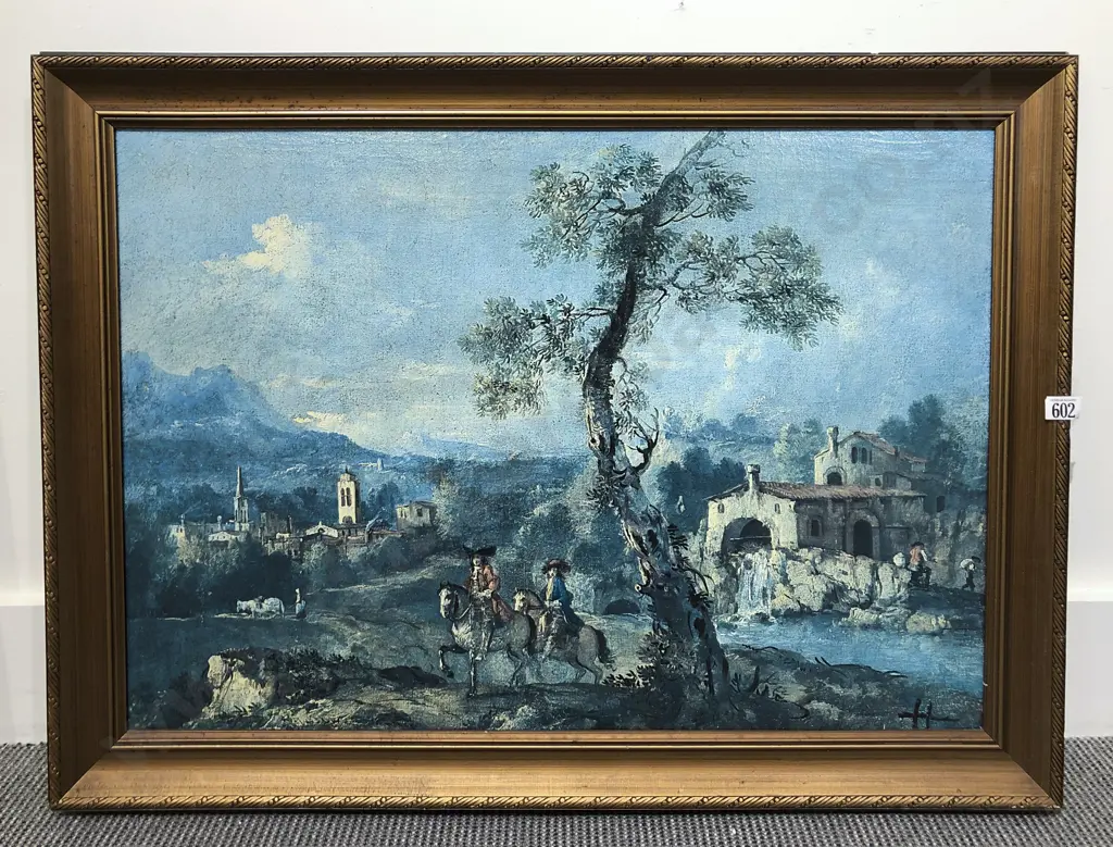 Zucarelli "Paesaggio Con Cavalieri" Old Masters Print Image 1++