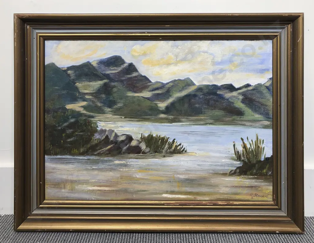 Indistinctly Signed Scenic Oil on Board Image 1++