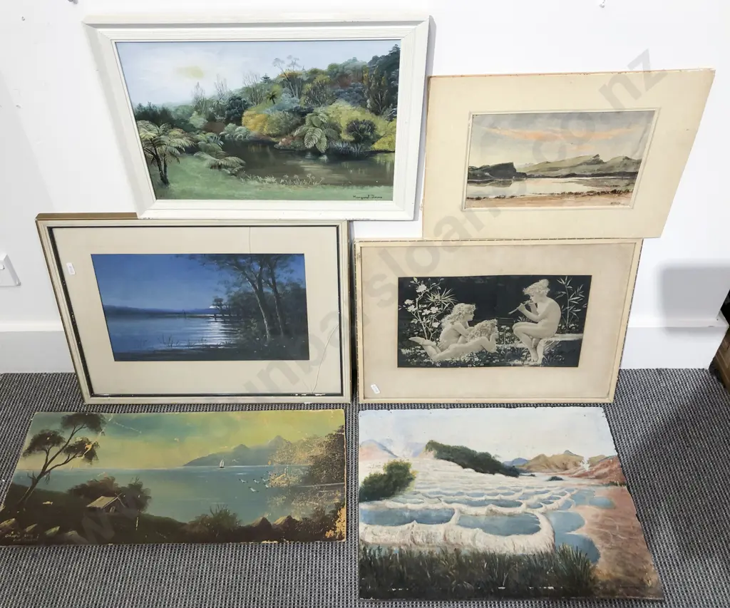 Six Assorted Prints and Original Artworks Image 1++