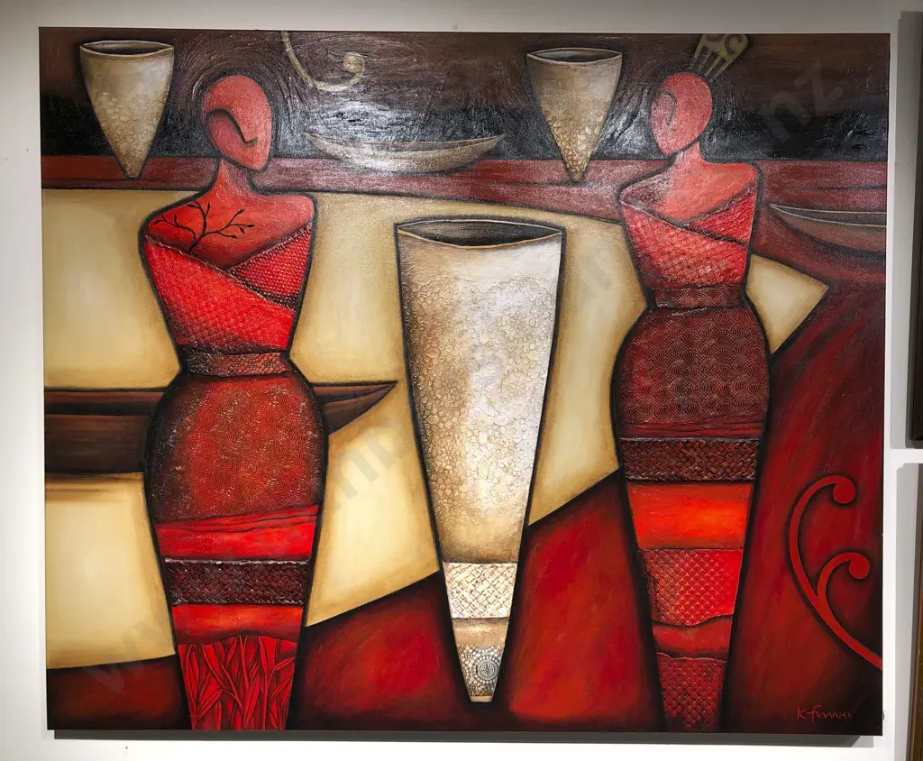 Kathryn Furiss - "Collectors Arrival" - Mixed Media on Canvas Image 1++
