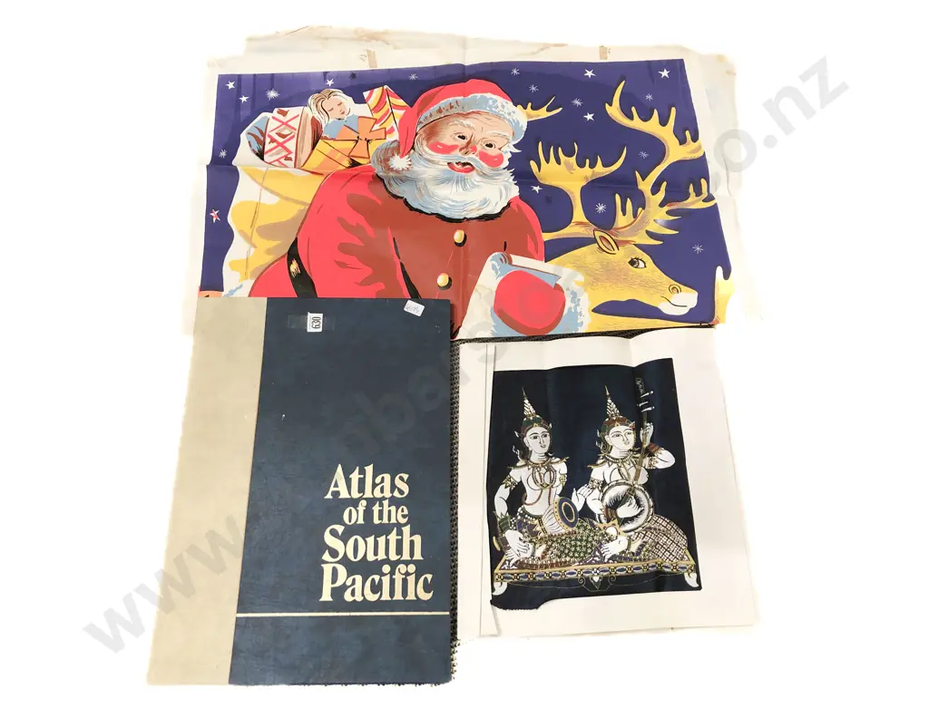 Vintage Christmas Poster Together with Loose Indian work and Atlas of the south pacific Image 1++