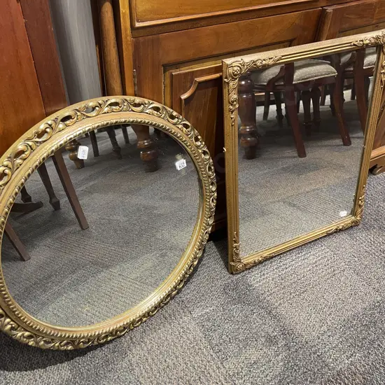 Gilt Framed Wall Mirror and Other Gilt Framed Wall Mirror