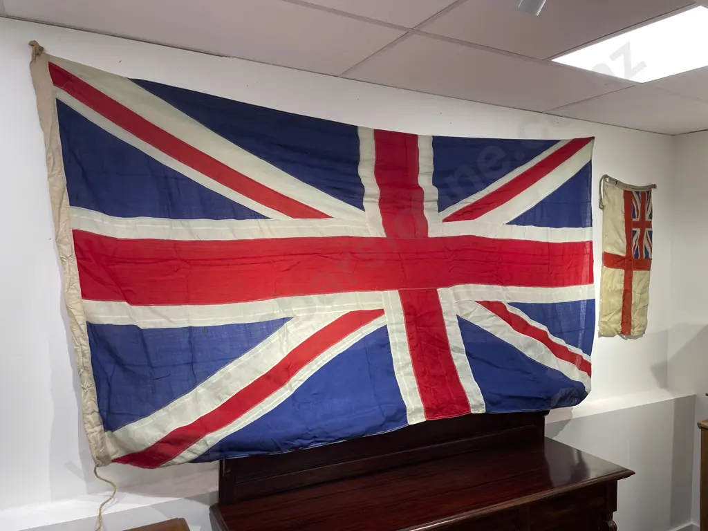 Large Vintage Union Jack Flag and Small Flag Image 1++