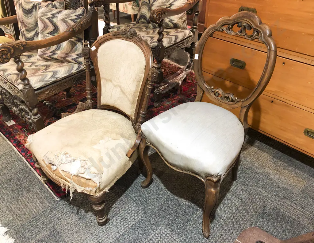 Victorian Balloon Back Dining Chair Together with Nursing Chair Image 1++