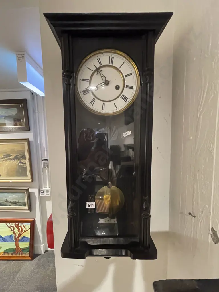 Ebonized Regulator Wall Clock Image 1++