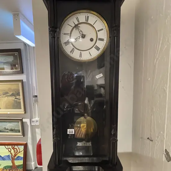 Ebonized Regulator Wall Clock