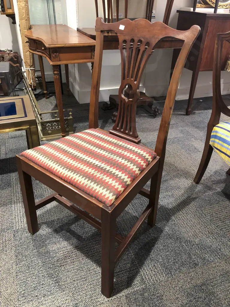 Chippendale Style Mahogany Single Dining Chair Image 1++