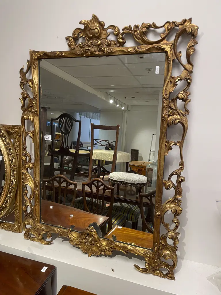 Ornate Gilt Framed Wall Mirror (A/F) Image 1++