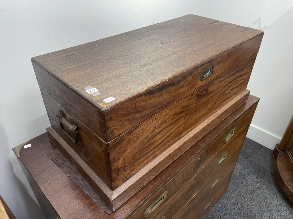 Victorian Camphor Small Campaign Style Chest Image 1++