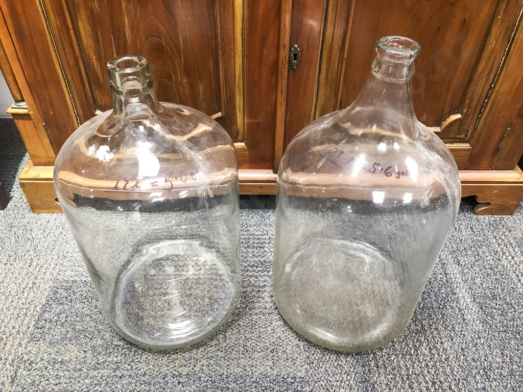 Two Vintage Chemist Carboys Image 1++