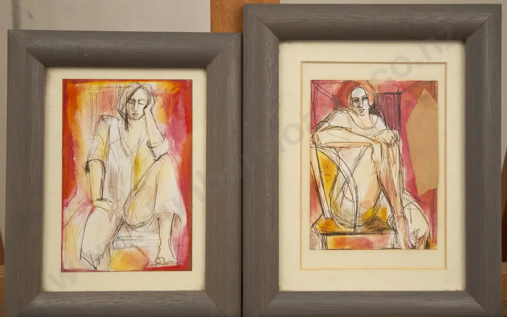 Unknown Artist - Two Figure Studies Image 1++
