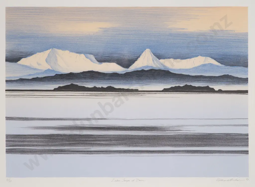 Richard Baker - Lake Taupo At Dawn Image 1++
