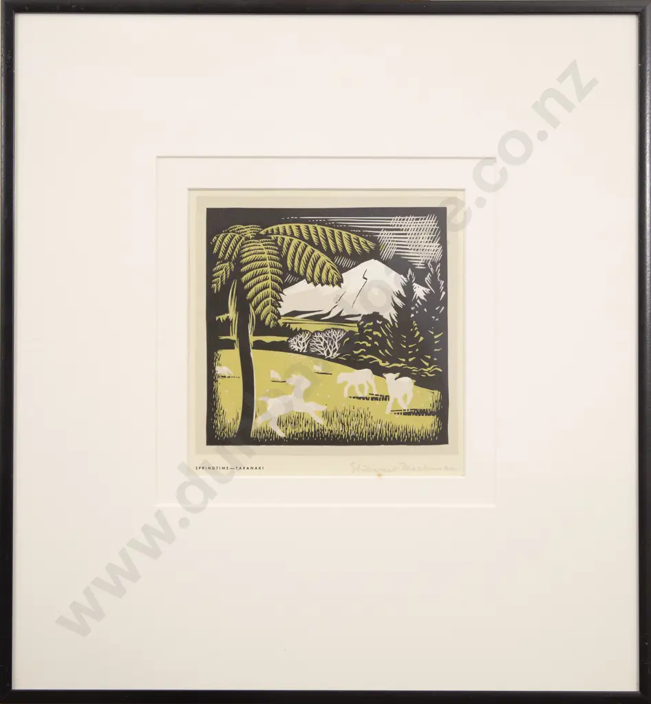 Stewart MacLennan (1903 - 1973) - Springtime - Taranaki Image 1++