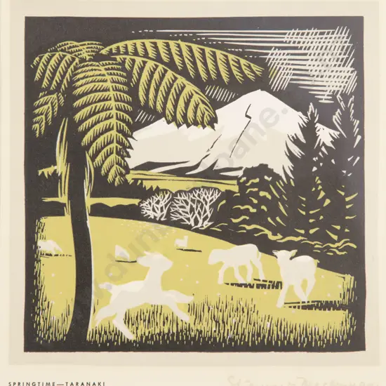 Stewart MacLennan (1903 - 1973) - Springtime - Taranaki