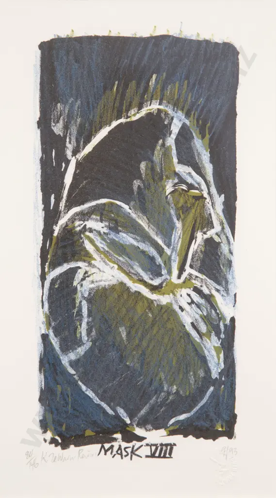 Kura Te Waru Rewiri (b 1950)  - Mask VIII Image 1++