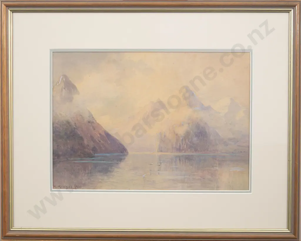 William Menzies Gibb (1859 - 1931) - View In Fiordland Image 1++