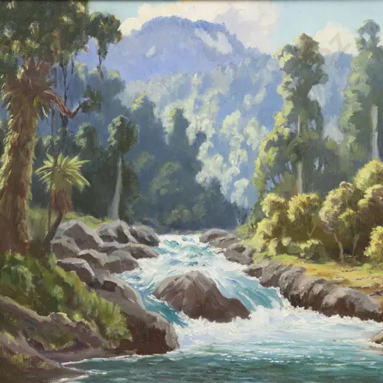 E B Lattey (1899 - 1986) - "Pungapunga Gorge"