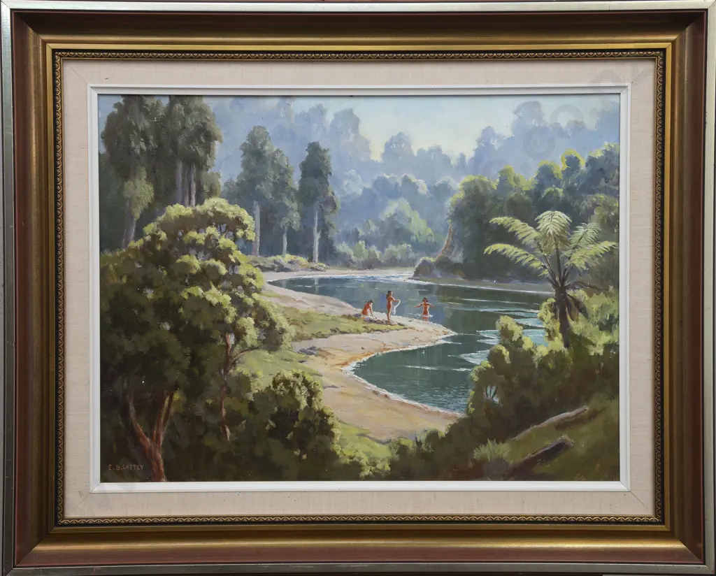 E B Lattey (1899 - 1986) - "Waimana River" Image 1++