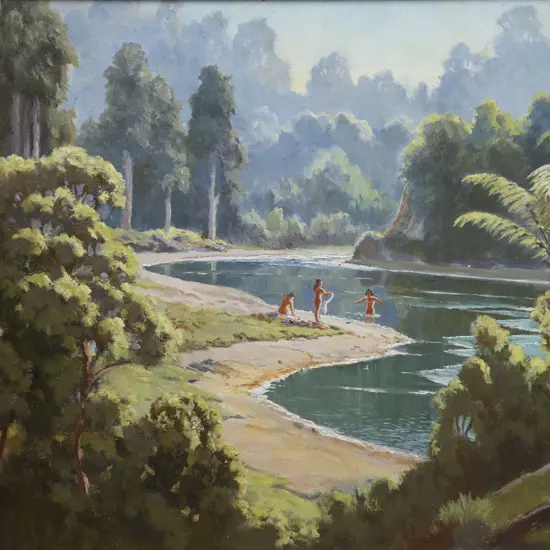 E B Lattey (1899 - 1986) - "Waimana River"