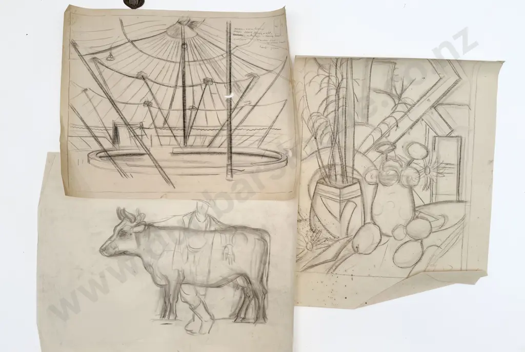 John Weeks (1888 - 1965) - 43 Assorted Sketchbook Studies Image 1++
