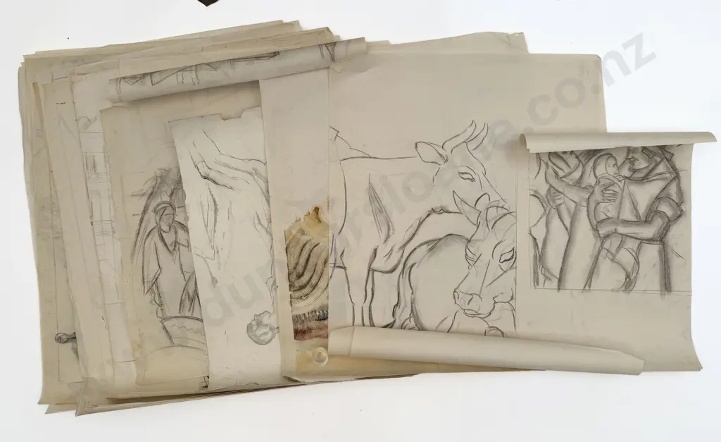 John Weeks (1888 - 1965) - 43 Assorted Sketchbook Studies Image 1++