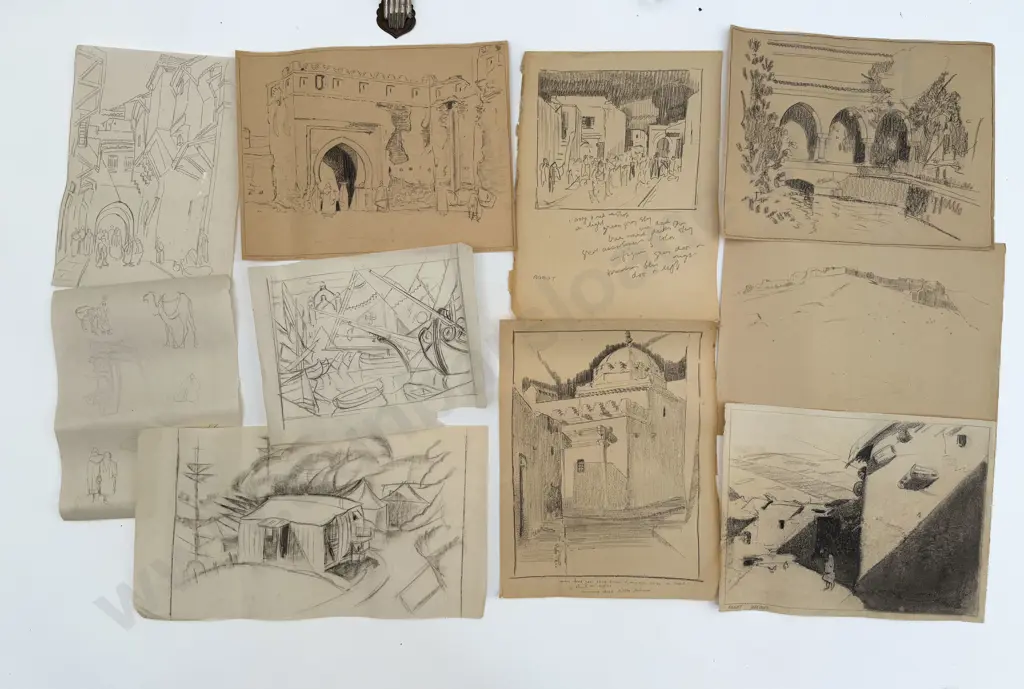 John Weeks (1888 - 1965) - 57 Assorted Sketchbook Studies Image 1++