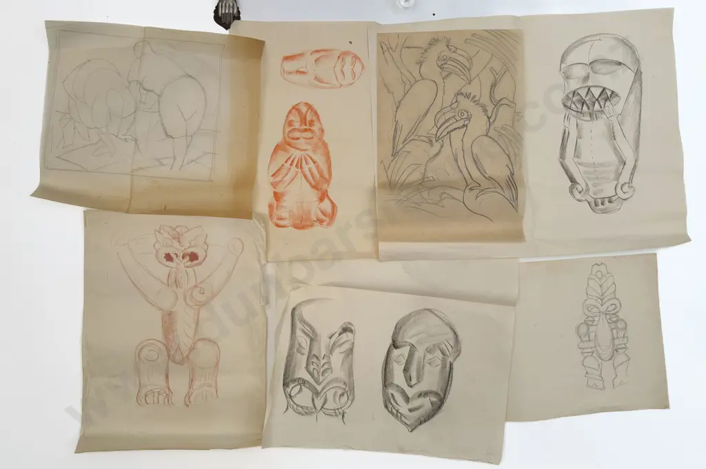 John Weeks (1888 - 1965) - 57 Assorted Sketchbook Studies Image 1++