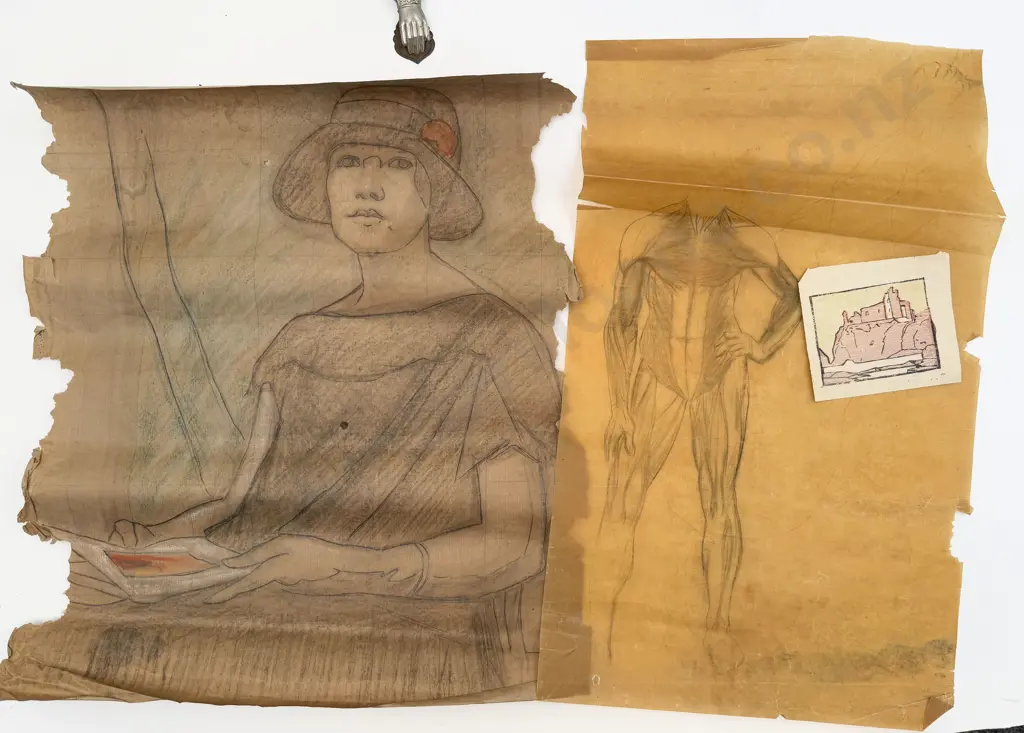 John Weeks (1888 - 1965) - 4 Assorted Sketchbook Studies Image 1++